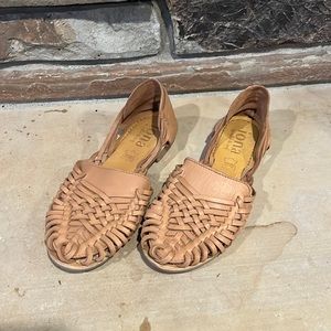 Iona Genuine Leather Tan Huarache Sandals